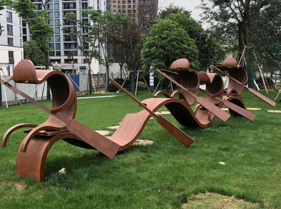 乐业锈钢板造型